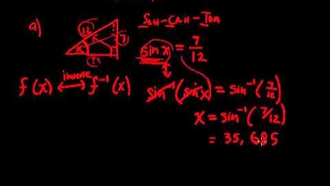 CPM Precalculus 1-39 - Inverse in a triangle (trigonometric inverses)