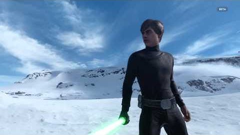STAR WARS Battlefront Beta LUKE VS VADER - Luke Gameplay #1