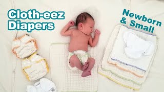 CLOTH-EEZ NEWBORN DIAPERS FIT & REVIEW: Prefolds, Flats, Workhorse Fitted, Wrap Covers