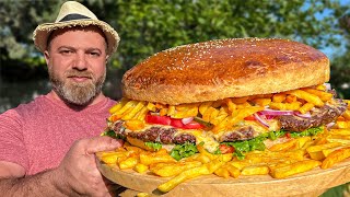 1 Huge 10kg Burger For Me And 1 Small One For My Beloved Daughter