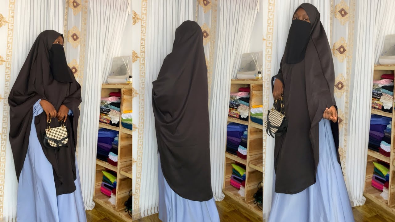 How to cut and sew a maxi U shaped, sleeveless Egyptian Khimar. YouTube