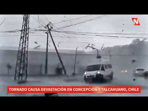 Tornado causa afectaciones en Concepción y Talcachuano - Massive tornado in Chile