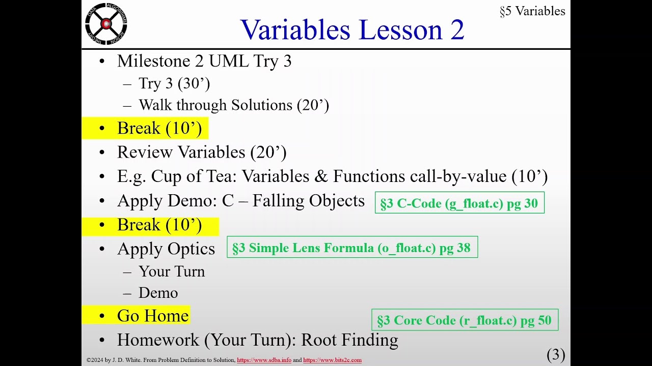 Class 6 Variables Lesson 2 - YouTube