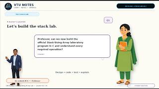 Stack Using Array C Lab|1BCSL306 Data Structures and Applications | VTU 2025 Scheme