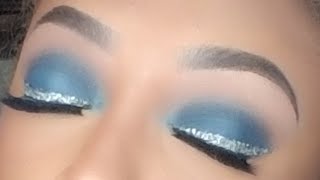 #amareebeauty Facebook Live Makeup Tutorial Blue &Silver Look | makeup application screenshot 2