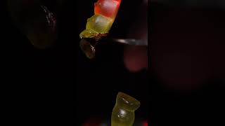 Gummy Worm Cutting With Hot Knife Super Close Normal Speed Compilation #asmrclose #closeup #macro