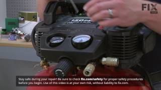 Porter Cable Air Compressor Repair – How to replace the Regulated Pressure Gauge