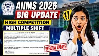 😱 AIIMS 2026 Big Update I Exam Date Shift Changes I High Competition I What Next ?