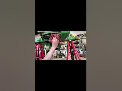 John Deere B oil change - YouTube