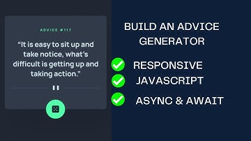 Frontend Mentor Advice Generator - HTML,CSS, JS ,API.