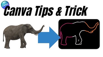 Canva tips and trick Create Hollow outline from photo | Canva Smartphone Tutorial