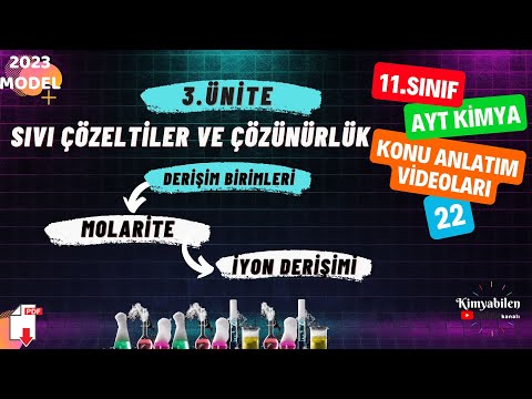 İYON DERİŞİMİ - ÇÖZELTİLERİN KARIŞTIRILMASI - 11. SINIF KİMYA - AYT KİMYA