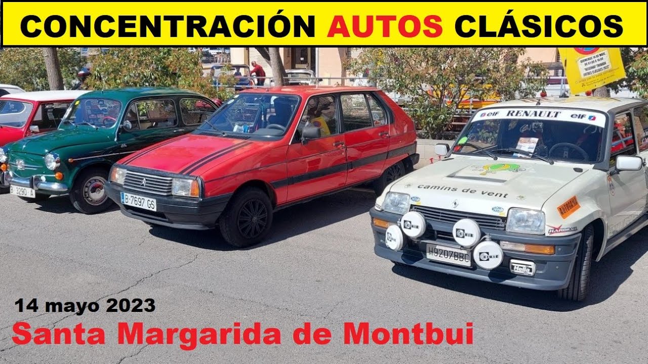 Concentración coches clásicos en Santa Margarida de Montbui. Voitures classiques.