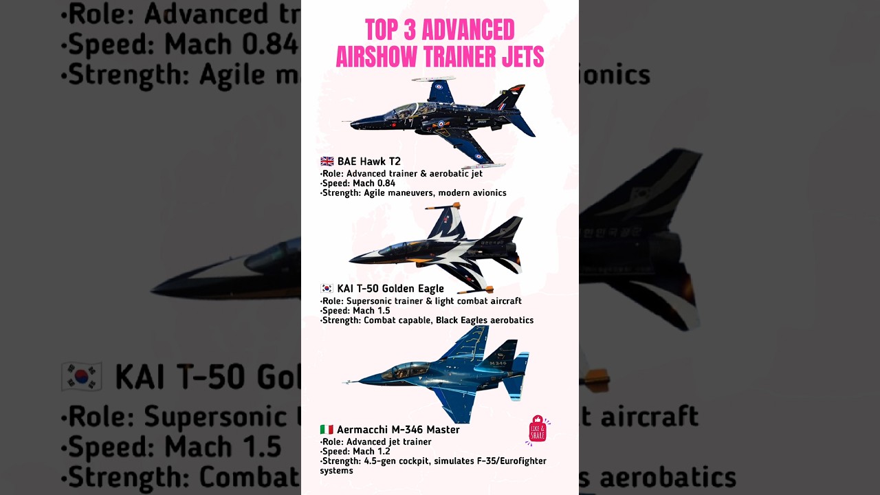 Top 3 Advanced Airshow Trainer Jets