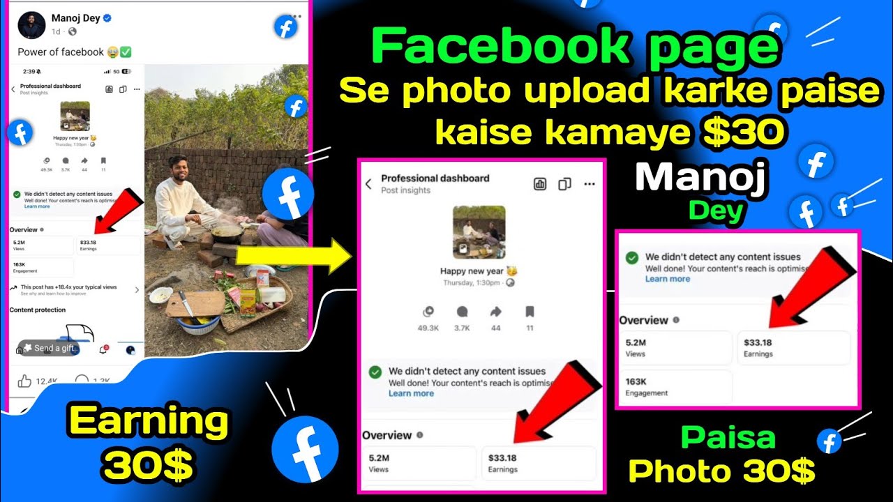 fb se photo upload karke paise kaise kamaye $30 | Facebook se Post/photos earning $33-$100 😍 2026