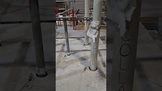 Fire resistance test on service penetrations.