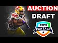 2020 Live Fantasy Football Auction Mock Draft (12-Team PPR CONSERVATIVE Strategy)