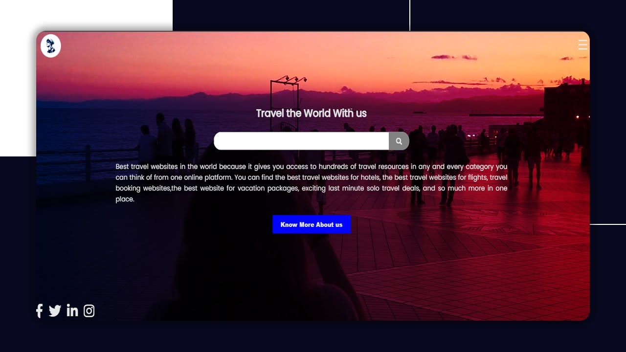 Responsive website with video background using html , css and ...