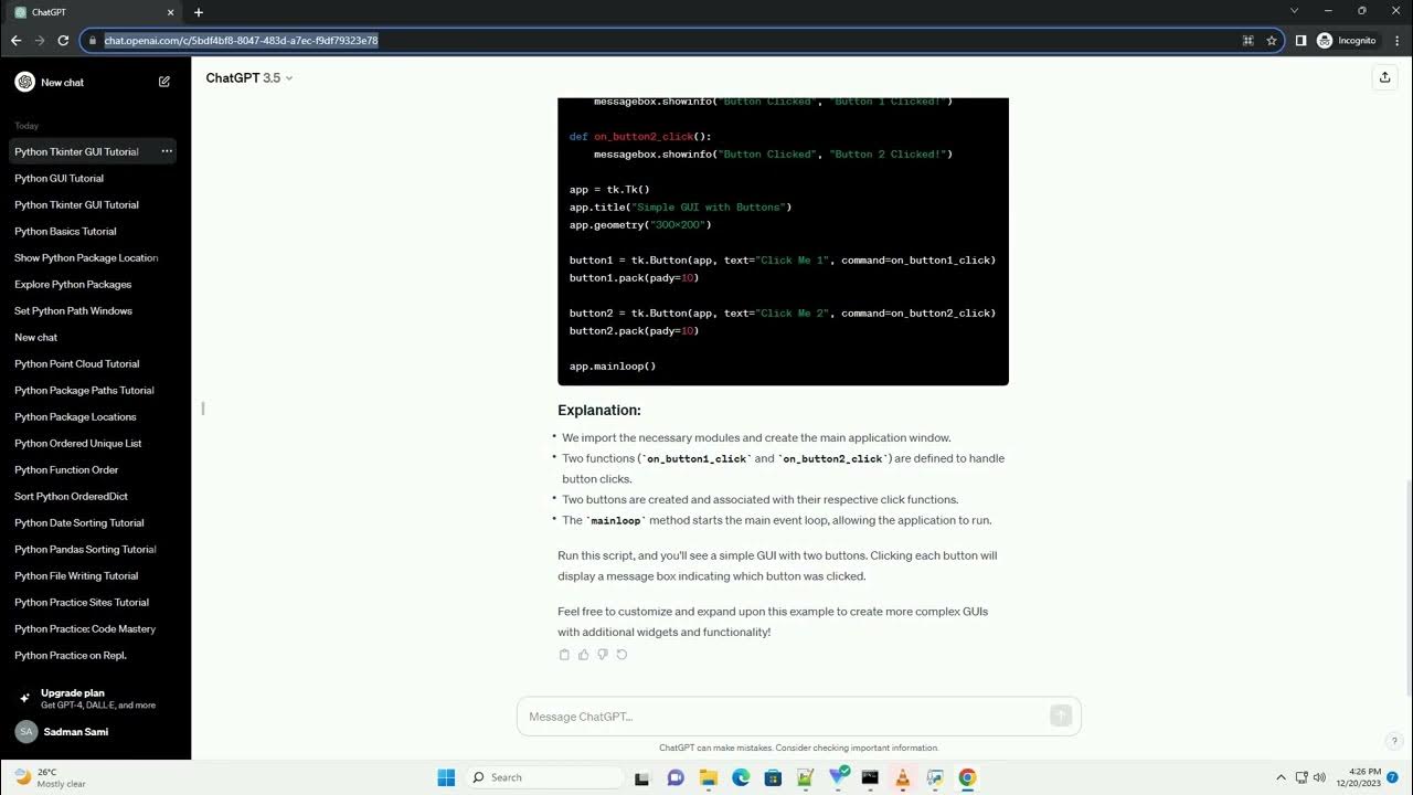 python simple gui with buttons - YouTube