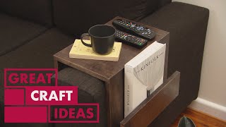 How to Make a Sofa Arm Table That's Perfect for Small Spaces | CRAFT | Great Home Ideas