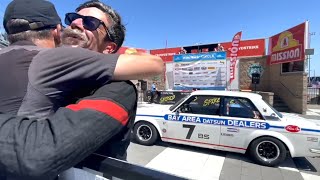 Vintage Datsun 510 racing with SVRA at Laguna Seca and Sonoma Raceway