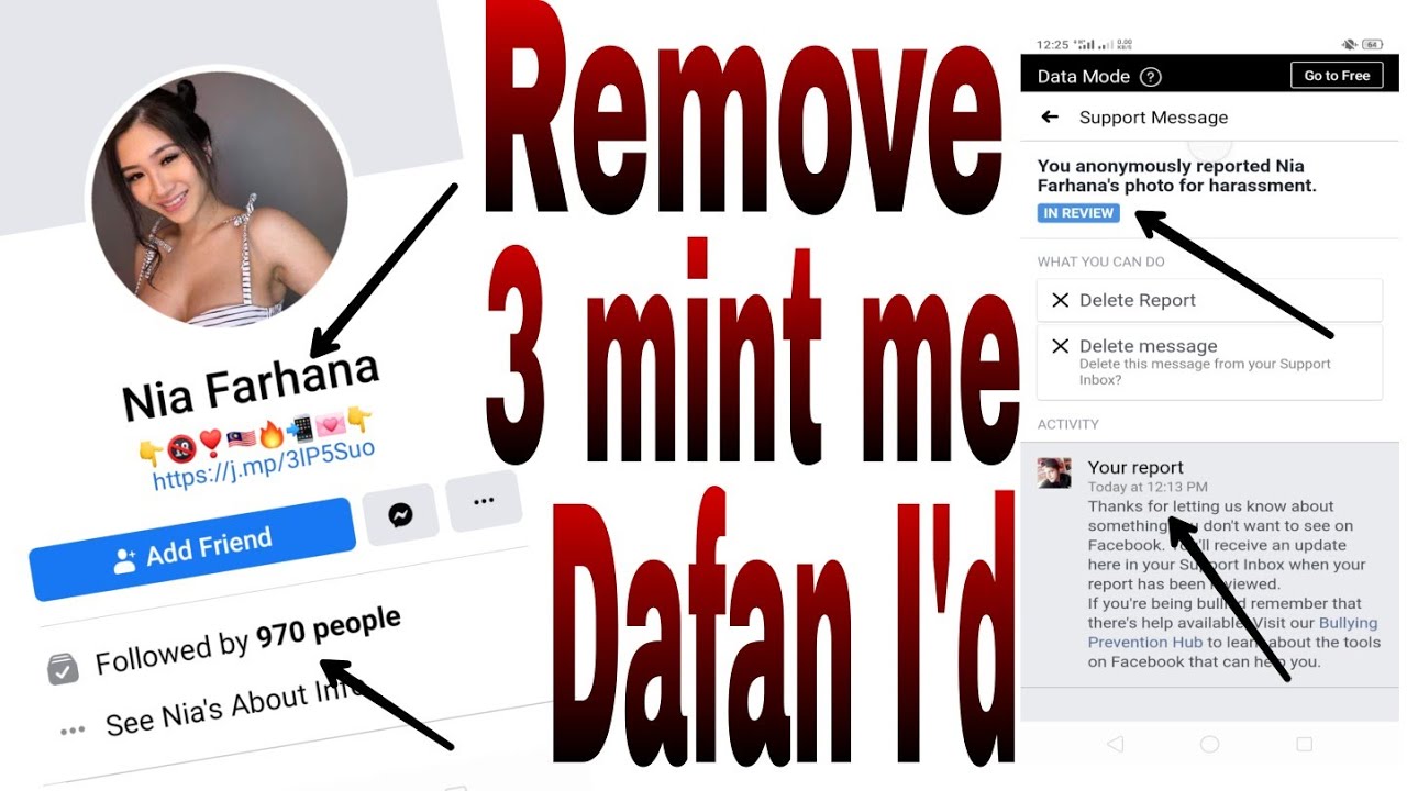 Report Remove 3 mint Facebook account Live Proof Without proxy trick 2020 ( M.Y TRICKER )