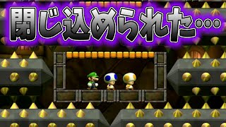 【友情が崩壊するルイージU#15】協力しないとクリア不可能！？少なすぎる安全地帯！【スーパールイージU】生声実況