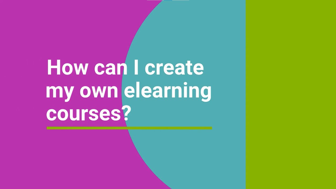 How can I create my own elearning courses? - YouTube