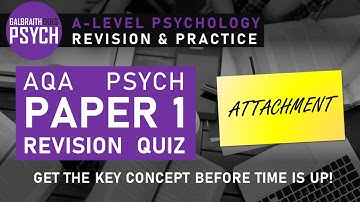 AQA Psychology Paper 1: Attachment Key Concepts Revision Quiz