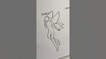 How to draw fairies in 3 different styles#drawing #howtodraw #stickman