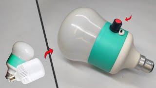 How To Make Light Level Adjustable  Emergency Light From Scrap LED Bulb | 3 In 1