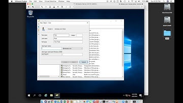 User accounts on Active Directory Windows 2016 (VMWare Fusion 8)