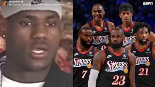 LeBron James FIRST POST after signing with Philadelphia 76ers