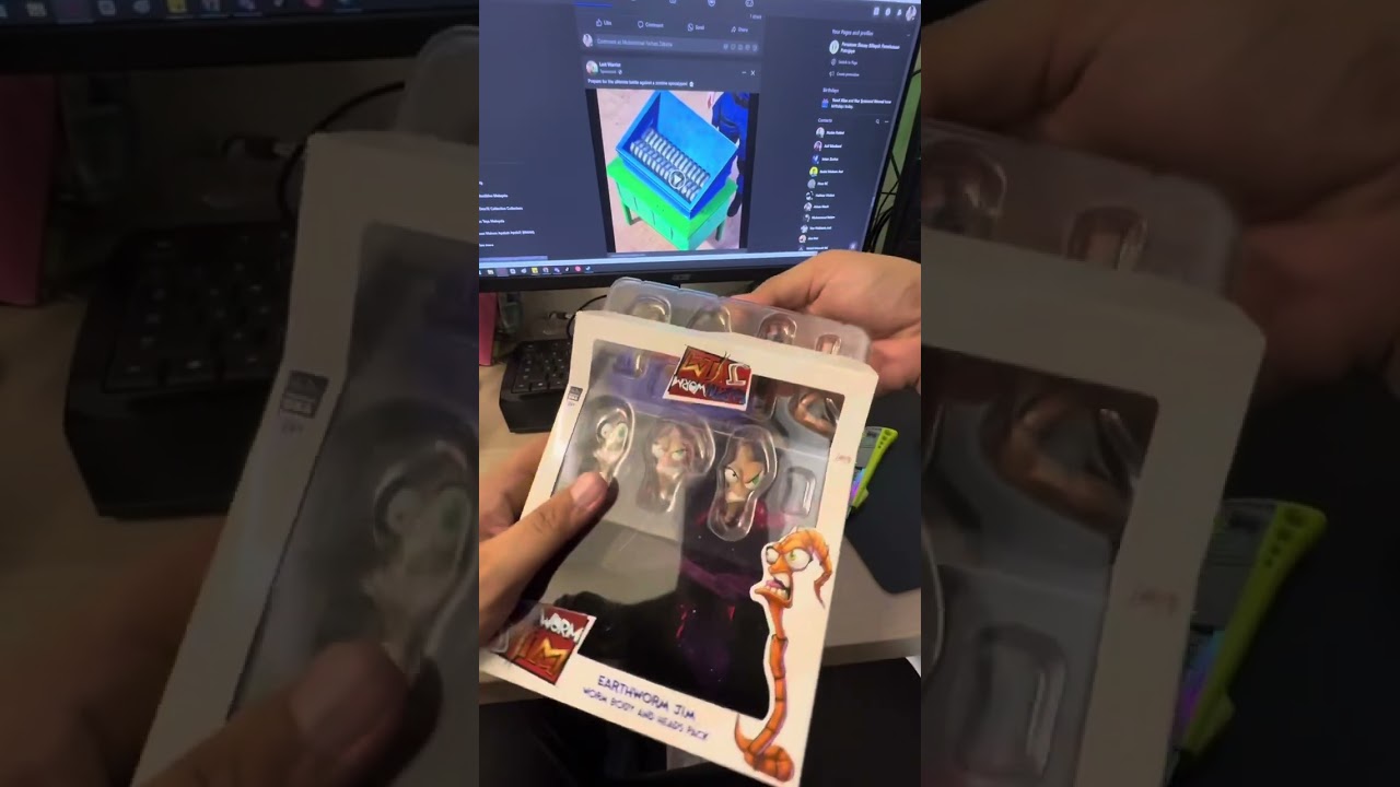 unboxing review earthworm jim: worm body and heads pack