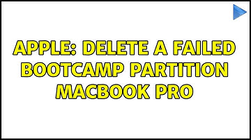 Apple: Delete a failed bootcamp partition MacBook Pro (2 Solutions!!)