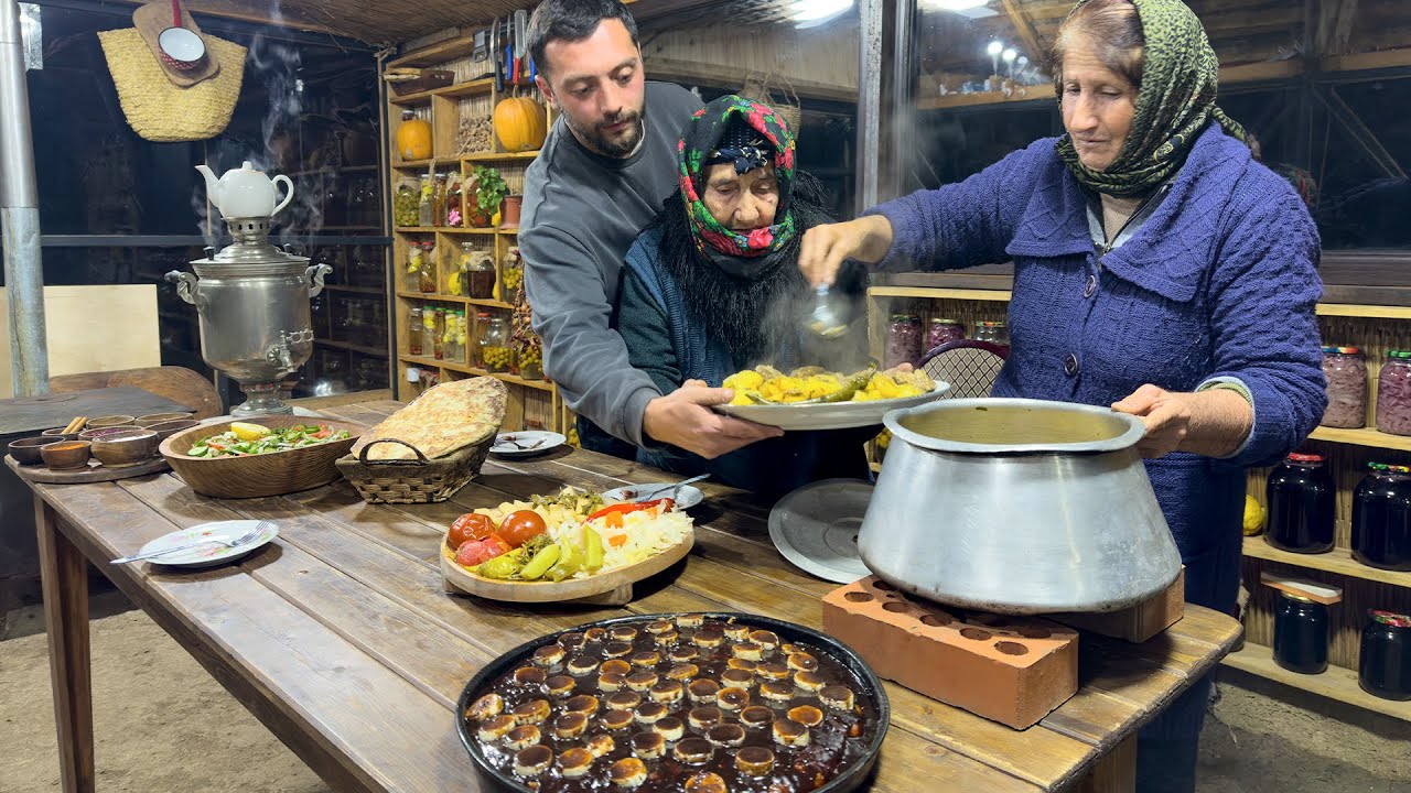 Зима близко! Кавказская деревня | Деревенская жизнь Азербайджана с бабушкой Сахибой