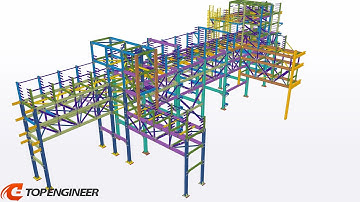 29_Pipe rack in Tekla Structures