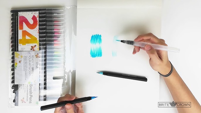 How to BLEND with WATERCOLOR BRUSH PENS