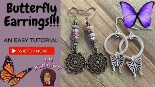 Bronze and Butterfly Earring Tutorial! #earringtutorials #livejewelrytutorial #smalljewelrybusiness