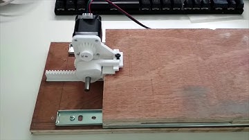 3d Printed Rack and Pinion linear motion drive system prototype