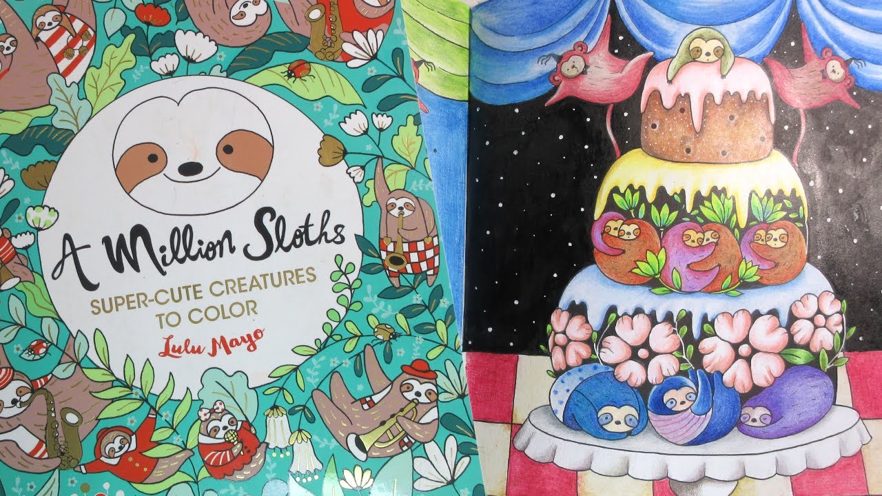 【大人のぬりえ】ぬりえに使える色んな画材紹介/ completed coloring pages of a million sloths in August 2020