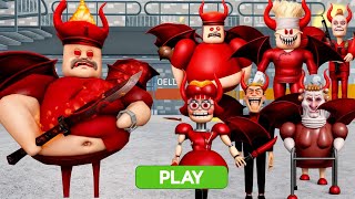 FAMILY DEVIL BARRY&#39;S PRISON RUN! FIRTS PERSON OBBY! #roblox