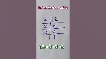 Prime factors of 12 #trending #viralvideo #ytshorts_ #maths #shorts #most #primefactors