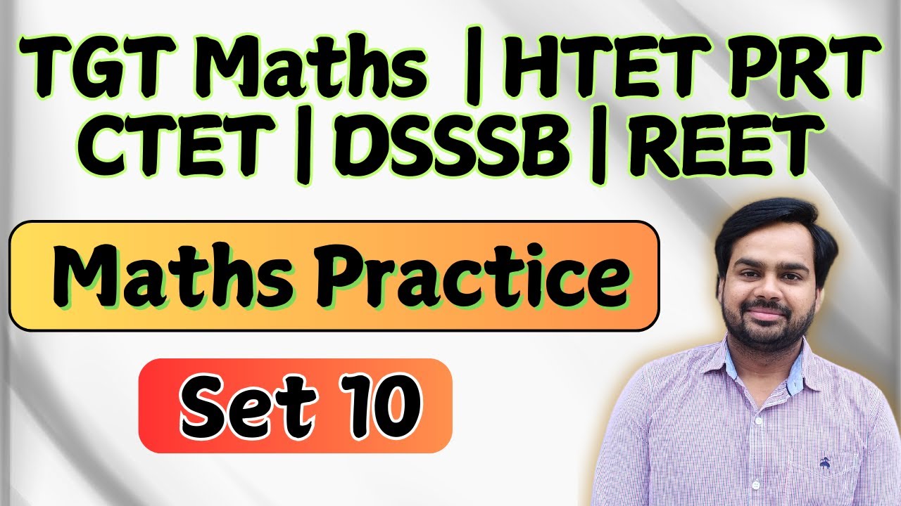 Maths Practice Set For HTET TGT Maths | HTET PRT | DSSSB | CTET | REET ...