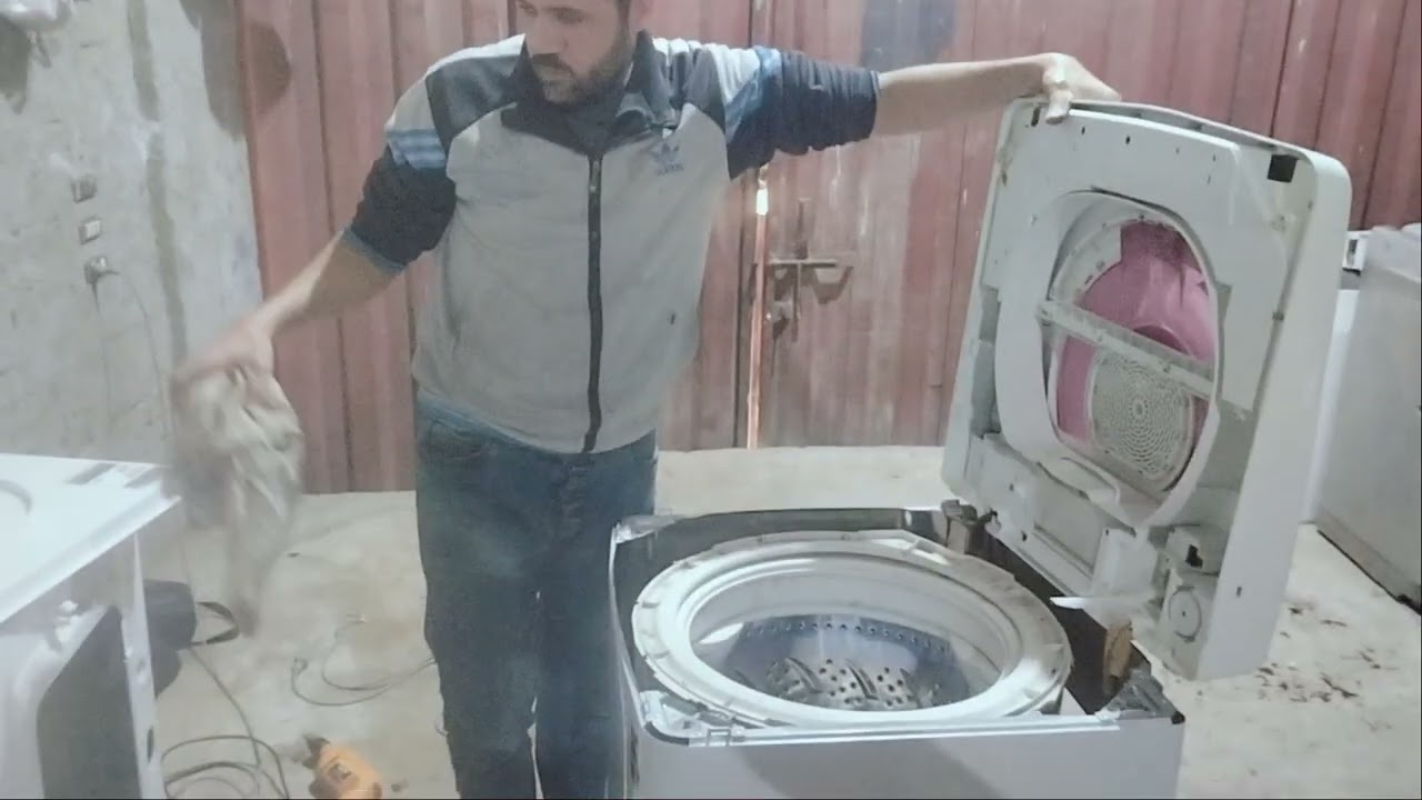طريقة فك وتركيب بودى غساله فوق اتوماتيك توشيبا ١٠و١١و١٢ك 