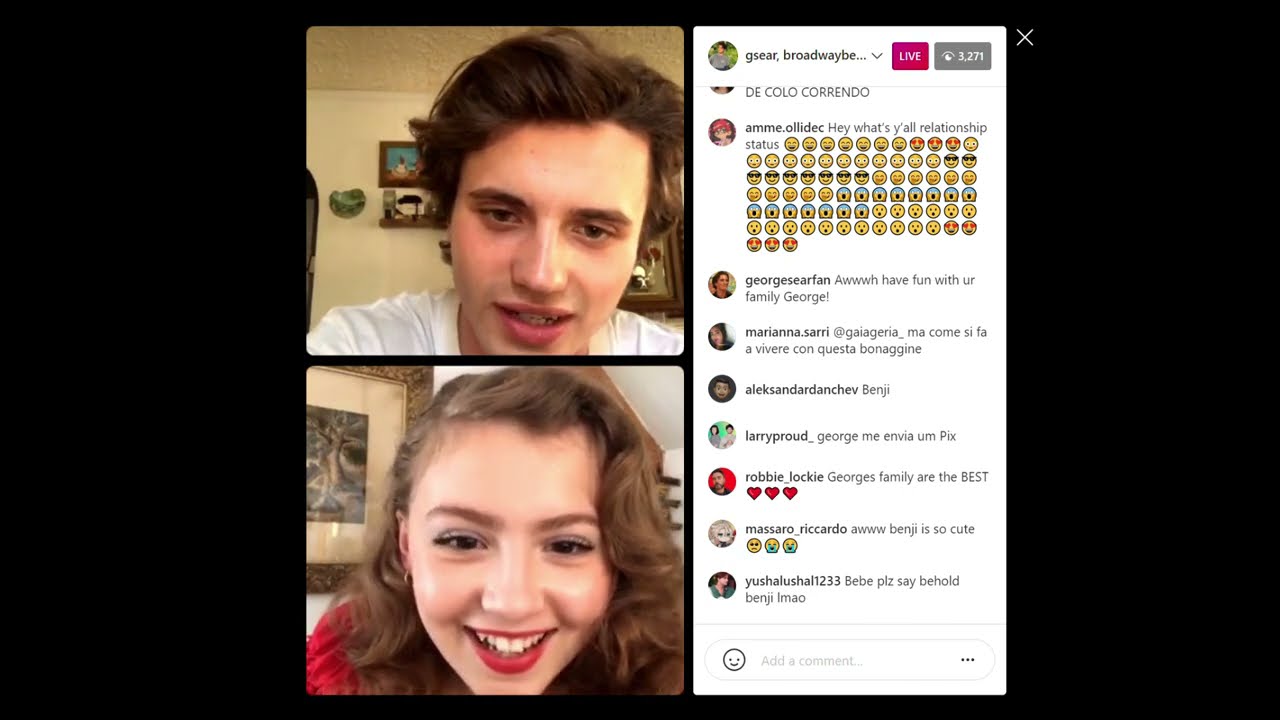 Love Victor Full Cast George Sear And Bebe Wood Instagram Live With Comments On Side 6 16 21 Youtube
