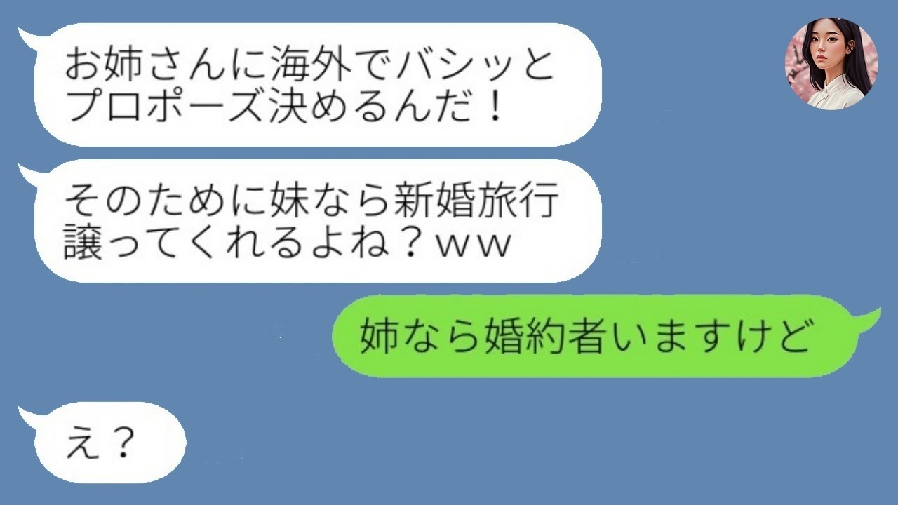 妹夫婦の新婚旅行を奪った馬鹿姉カップル『海外でプロポーズするんだ！』→姉にベタ惚れ彼氏に“ある一言”を伝えたら修羅場にｗ