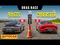 Drag Race: Porsche 911 GTS vs MG Cyberster - Is 500hp EV = 500hp ICE? | Autocar India