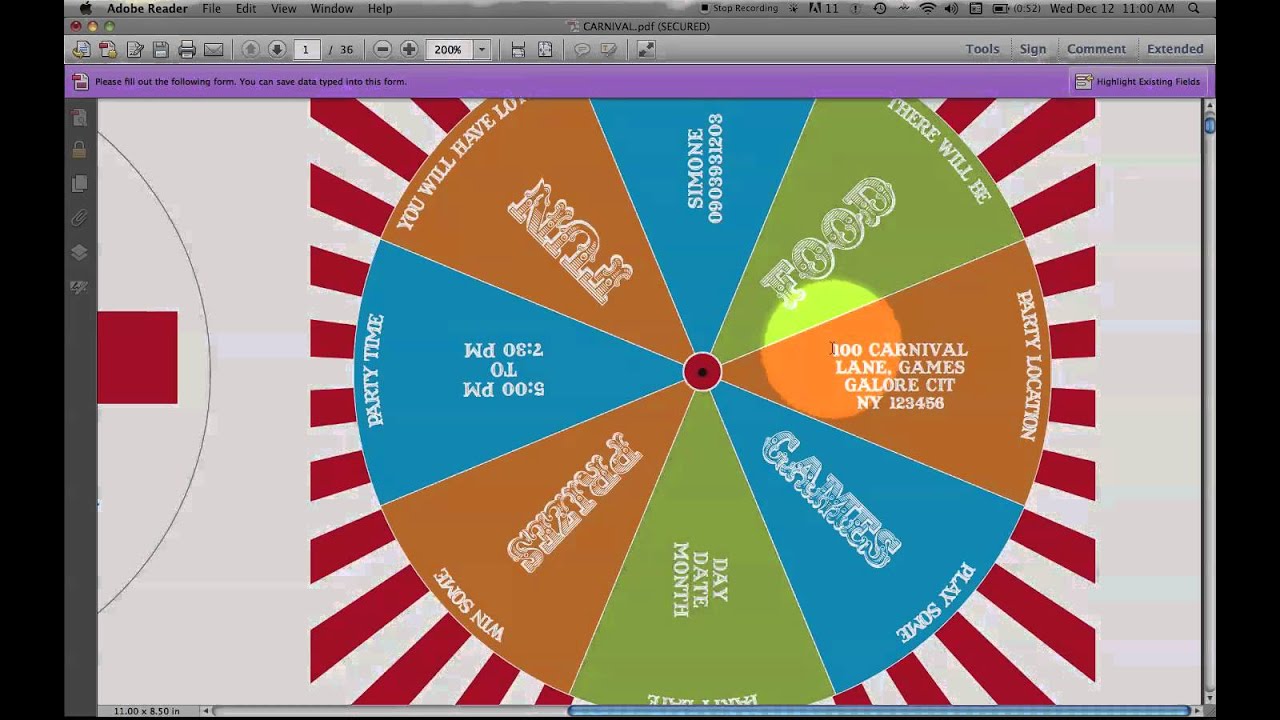 carnival party invitation youtube