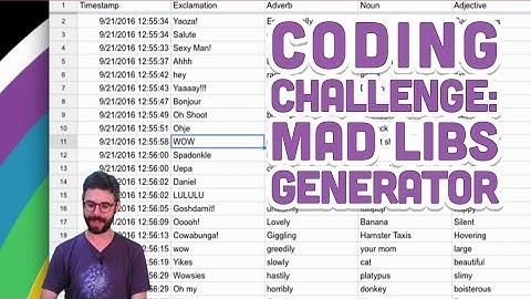 Coding Challenge #39: Mad Libs Generator